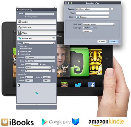 Die Möglichkeit, interaktive E-Books mit festem Layout zu erstellen, ist eine Überschriftenfunktion