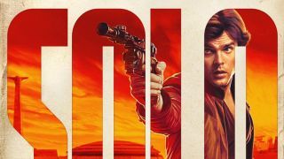 Han Solo erscheint hinter Typografie