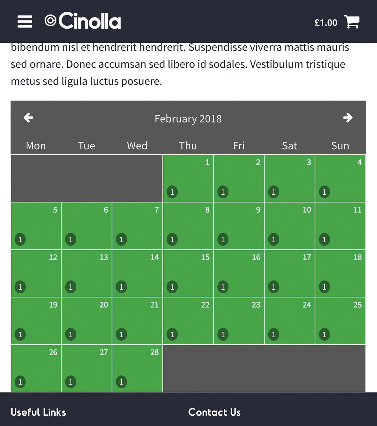 Kalender-Benutzeroberfläche