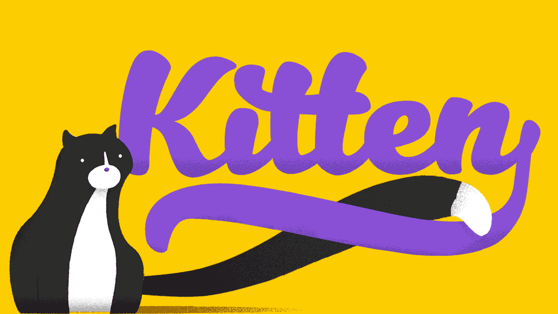 Kitten est une adorable famille de polices de pinceaux et elle est gratuite pour un usage personnel.