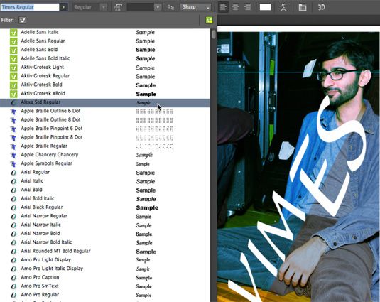 Sie können Typekit-Schriftarten jetzt direkt in Photoshop synchronisieren