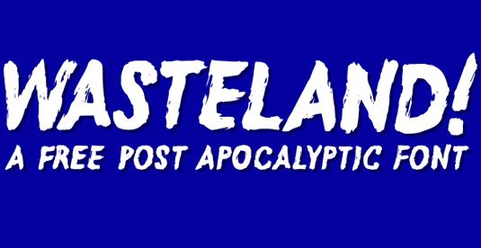 Ingyenes betűtípus: Wasteland