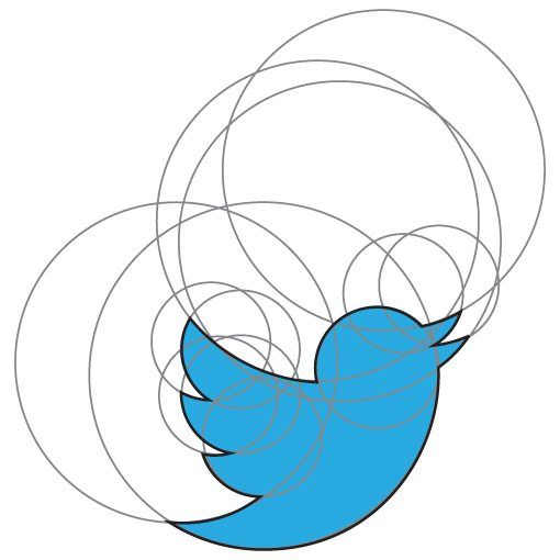 Twitter-Logo mit Kreisen