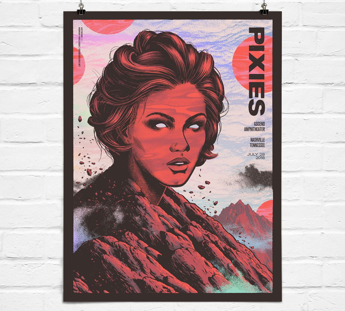 Affiche officielle du concert des Pixies