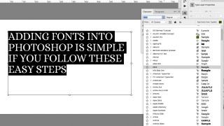 Как да добавя шрифтове в Photoshop: Списък на шрифтове в Photoshop
