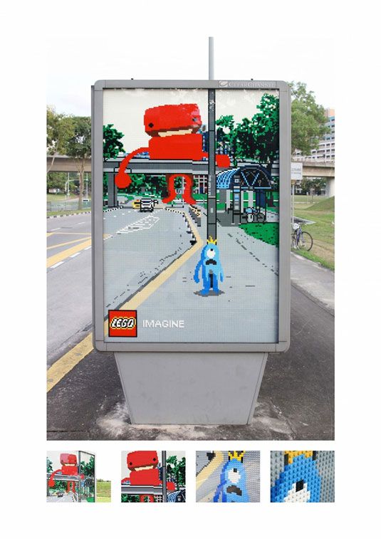 Plakatwerbung: Lego-Monster