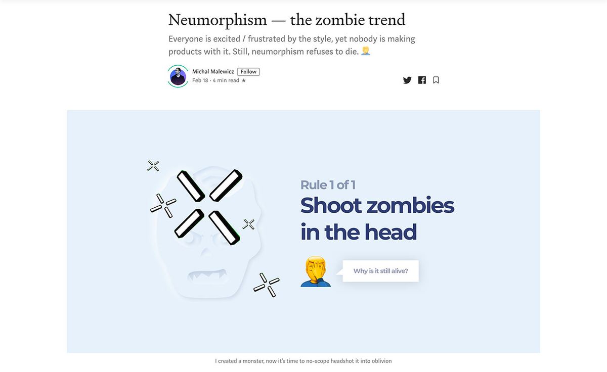Neumorphismus: der Zombietrend
