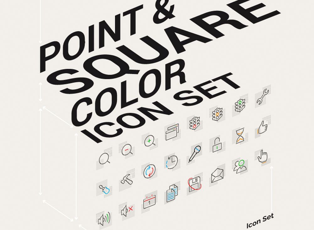 Iconos gratuitos: punto y color cuadrado
