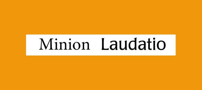 Сдвояване на шрифтове: Minion и Poppl-Laudatio