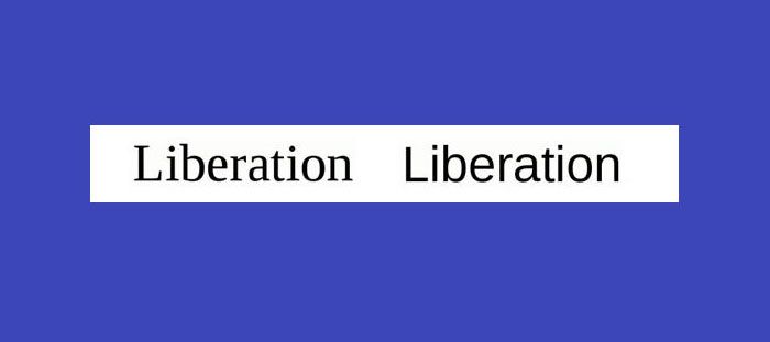 Appariements de polices: Liberation Serif et Liberation Sans
