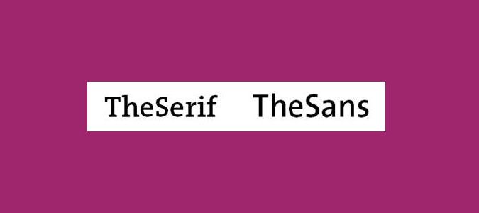 Сдвояване на шрифтове: TheSerif и TheSans