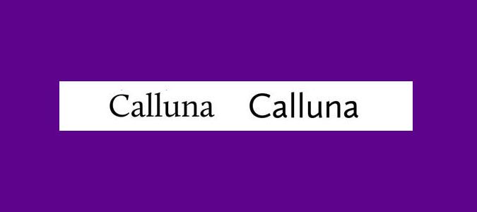 Appariements de polices: Calluna et Calluna Sans