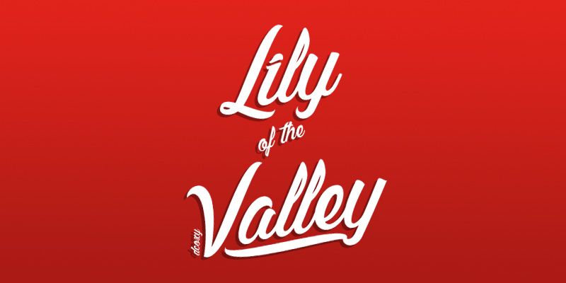 Kostenlose Skript-Schriftarten: Beispiel von Lily of the Valley
