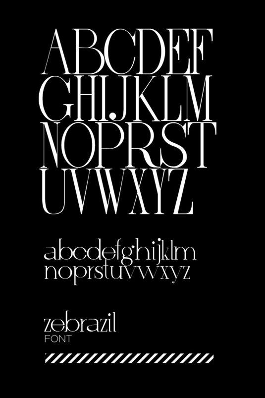 Kostenlose Retro-Schriftarten: Zebrazil