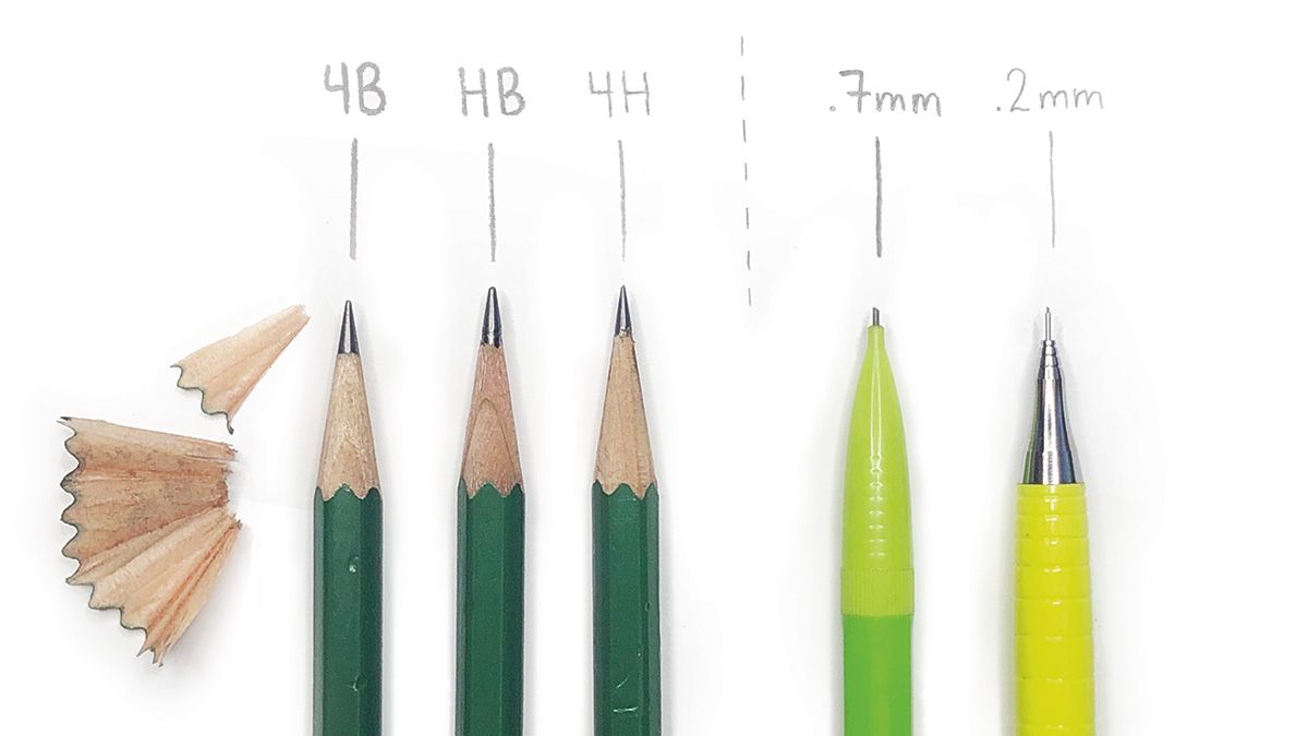 Verschiedene Arten von Bleistiften