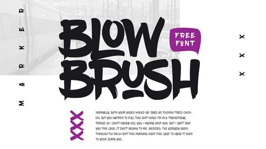 Ingyenes graffiti betűtípusok: Blow Brush