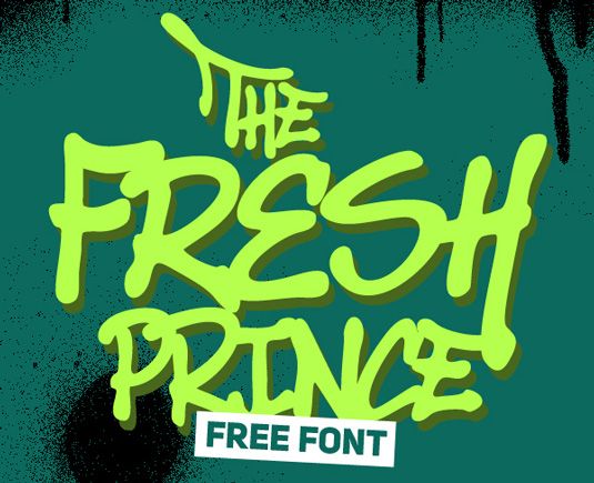 Ingyenes graffiti betűtípusok: Fresh Prince