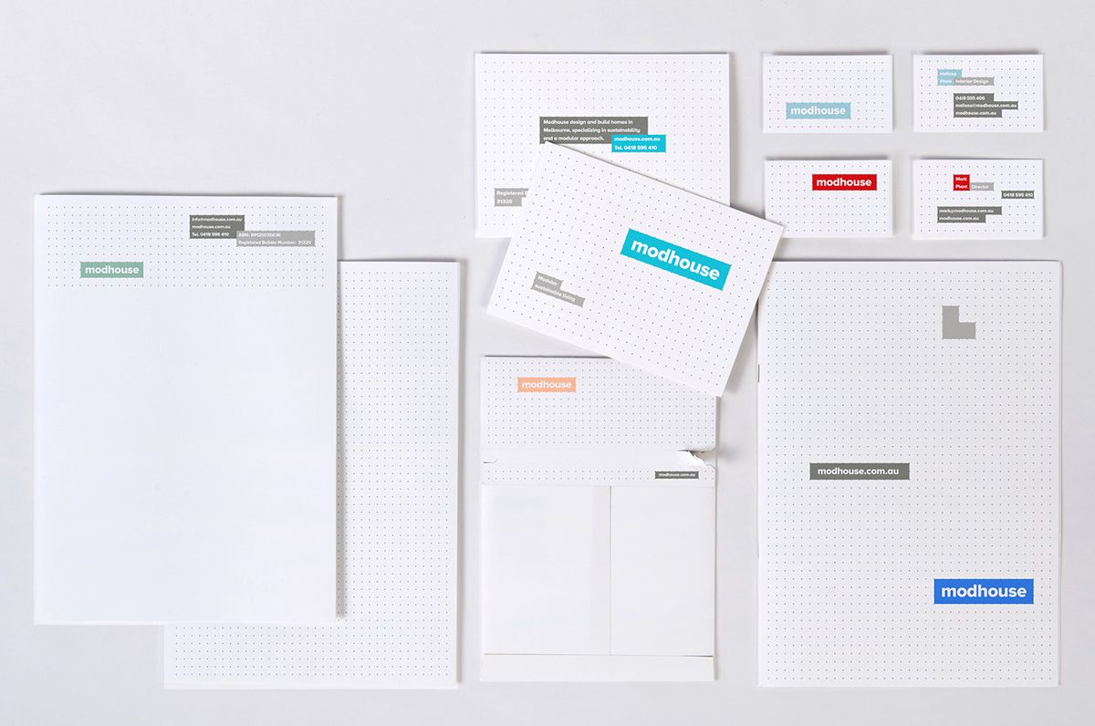 Briefkopfdesign: Minimale Briefköpfe und Markenpapier für Modhouse