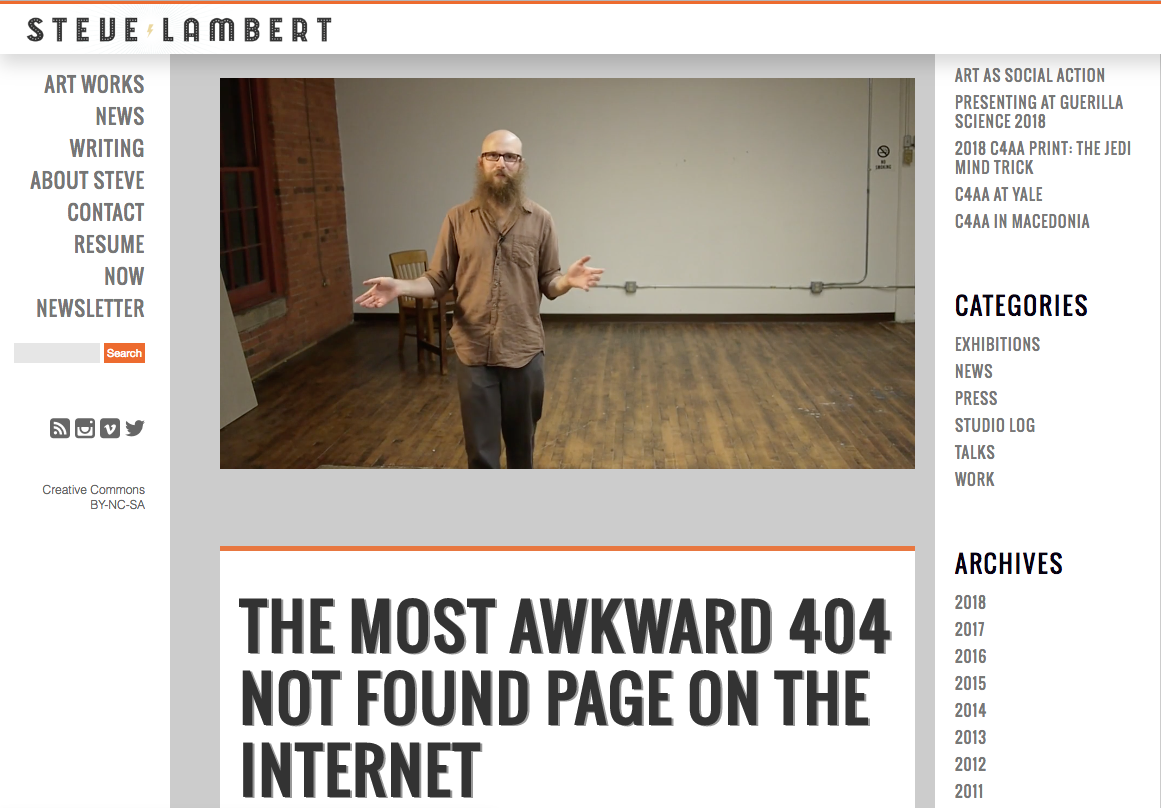 steve lambert 404 página