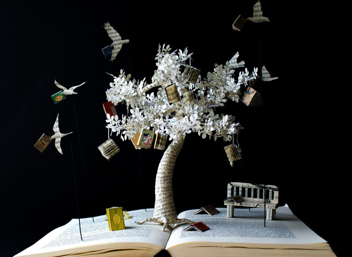 Arte en papel: Árbol del conocimiento