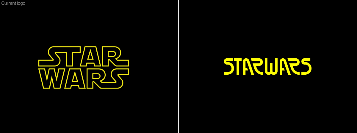 Csillagok háborúja logók: hivatalos és újratervezett