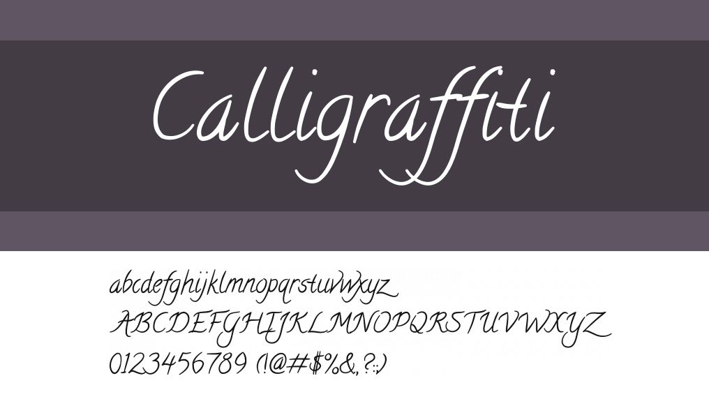 Beste kostenlose Handschriften: Calligrafiti