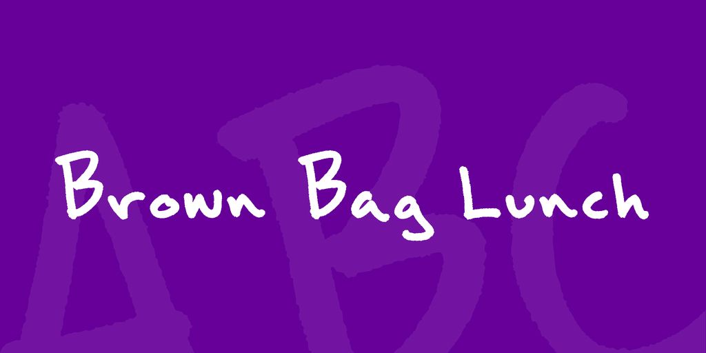Las mejores fuentes de escritura a mano gratuitas: Brown Bag Lunch