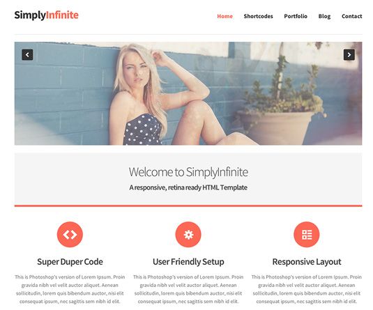 Portfólió WordPress téma - SimplyInfinite