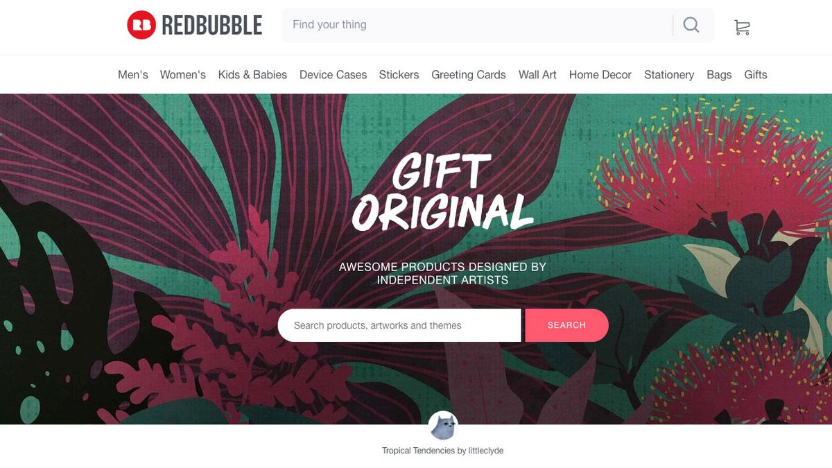 Vende tu diseño en línea: Redbubble