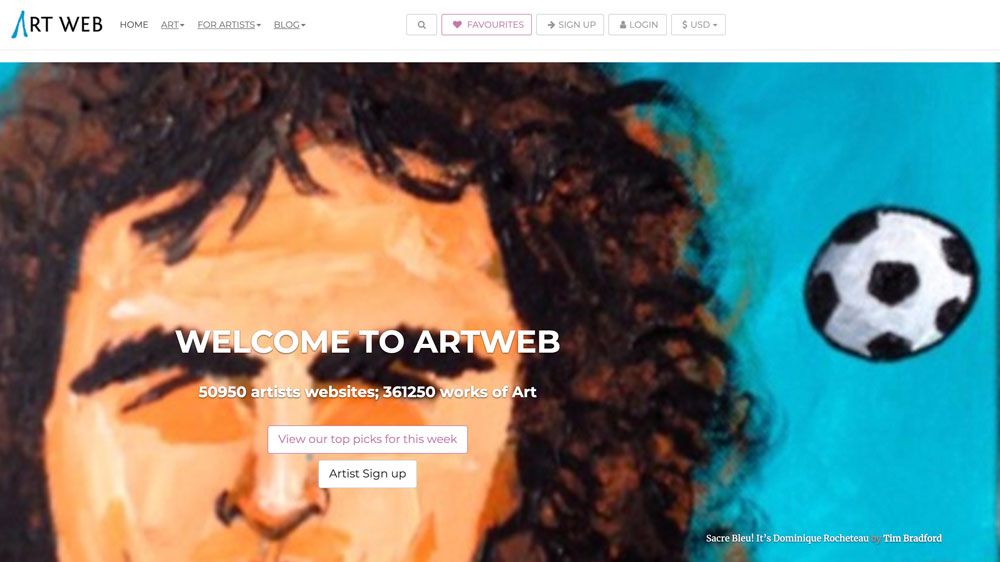 Vender trabajos de diseño en línea: Art Web
