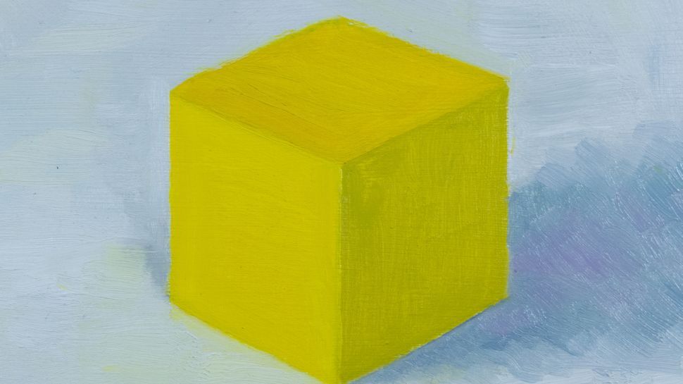 Kunsttechniken: gelber Block