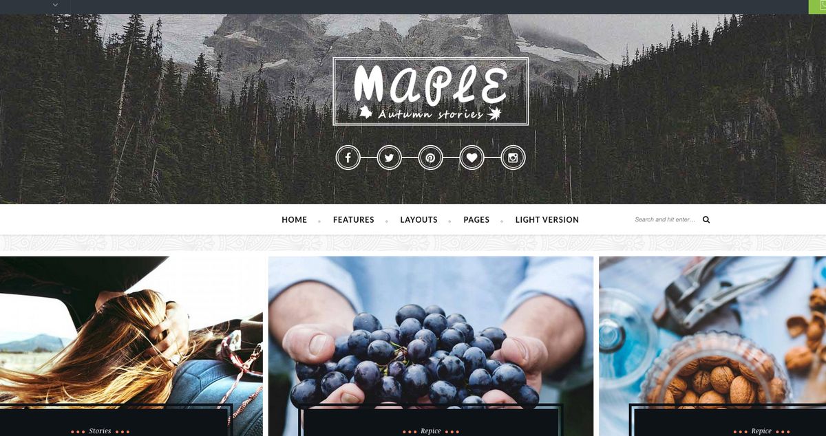 Website-Vorlage: Maple
