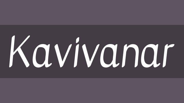 Meilleures polices gratuites: échantillon de Kavivanar