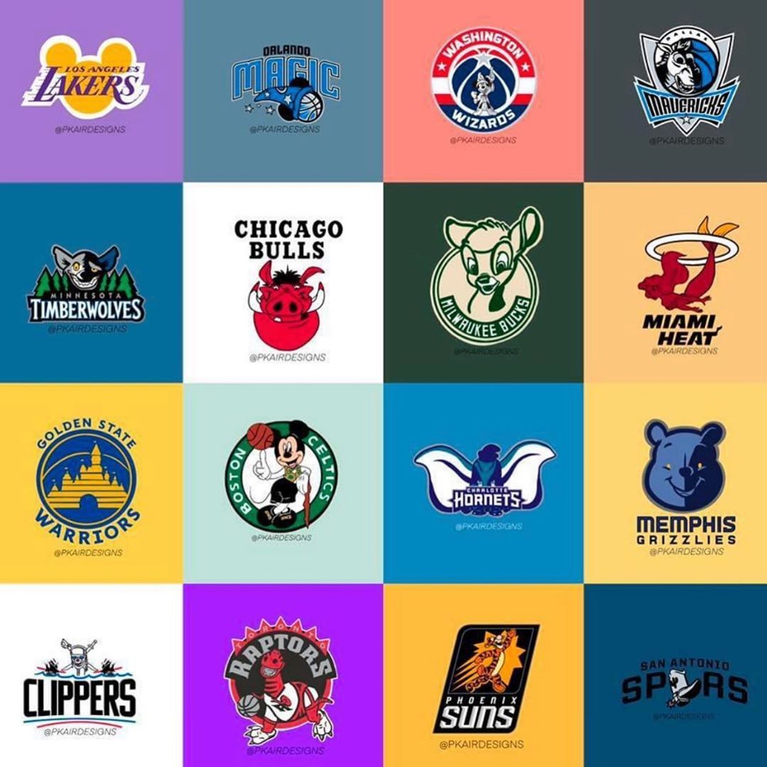 Disney NBA Mashup Logos