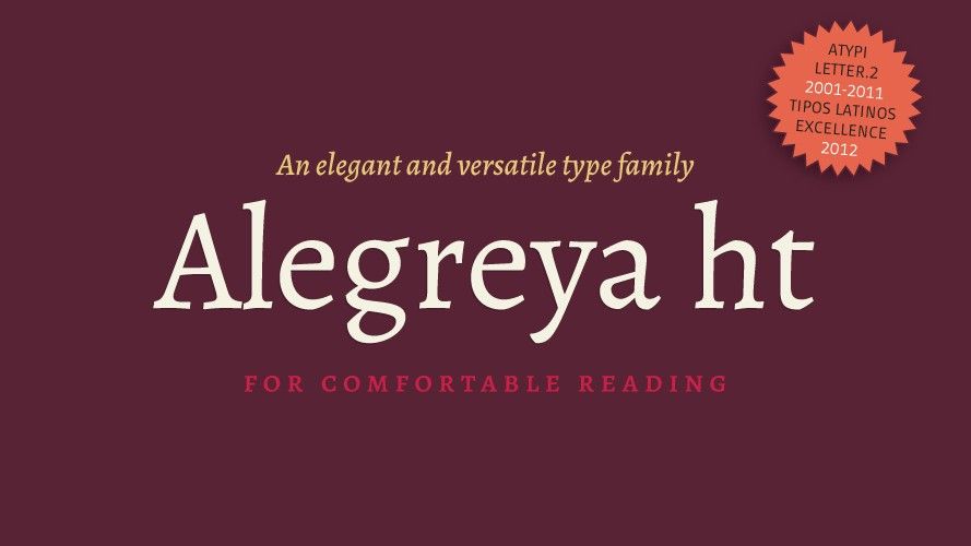 Beste kostenlose Schriftarten: Alegreya