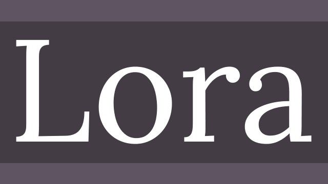 Beste kostenlose Schriftarten: Beispiel von Lora