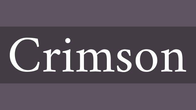 Най-добрите безплатни шрифтове: Sample of Crimson