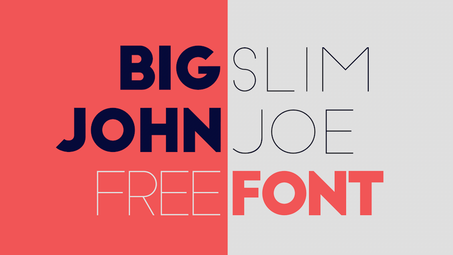 Beste kostenlose Schriftarten: Beispiel von Big John und Slim Joe
