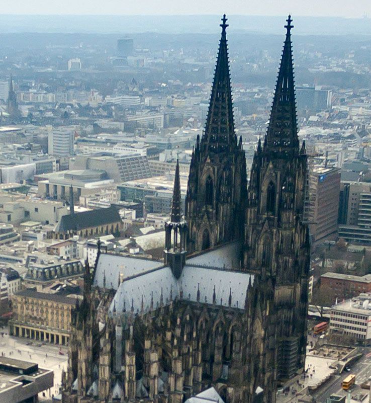 Bâtiments célèbres: cathédrale de Cologne