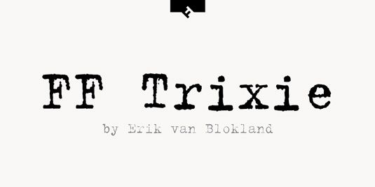 Fuentes de máquina de escribir: FF Trixie