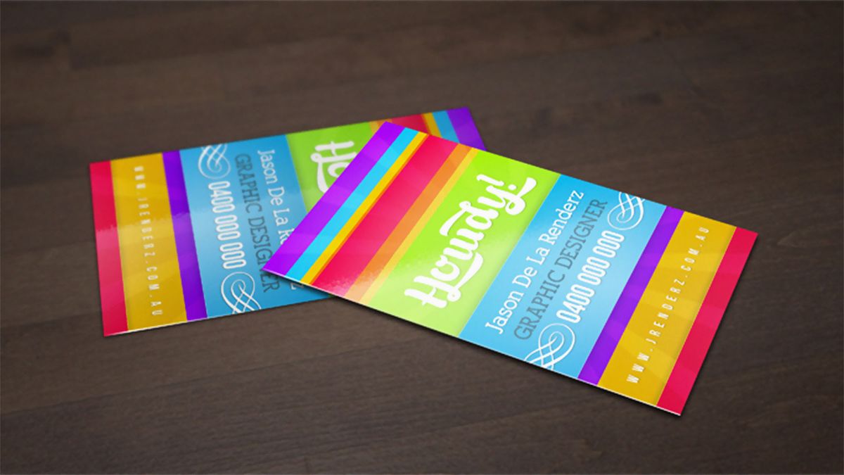 Modèles de cartes de visite gratuits: Rainbow