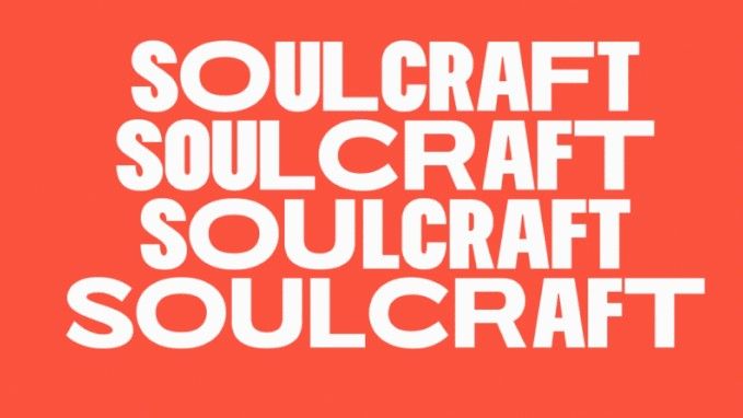 Beste kostenlose Schriftarten: Beispiel für Soulcraft