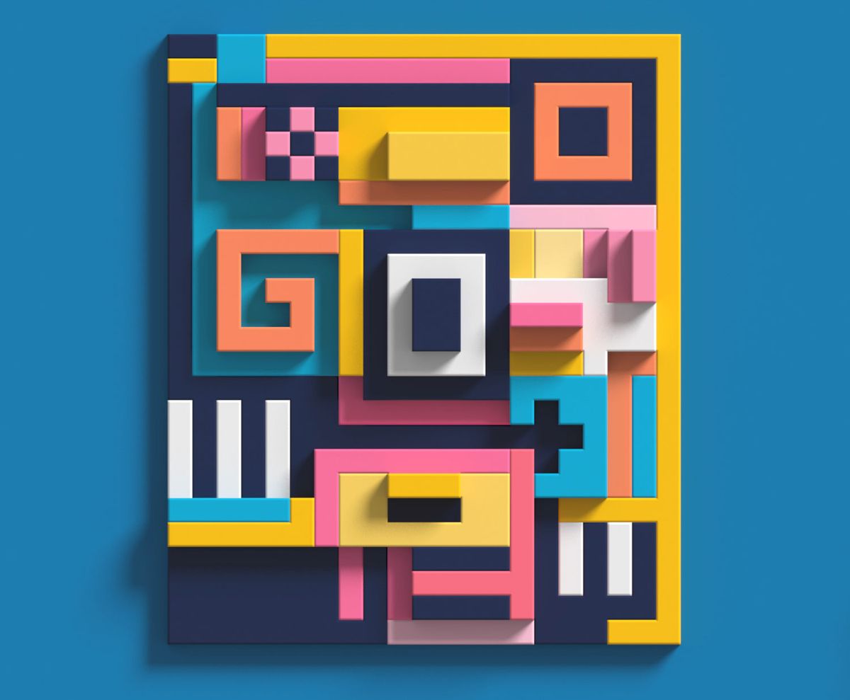 Pixelkunst: Abstraktes geometrisches Design