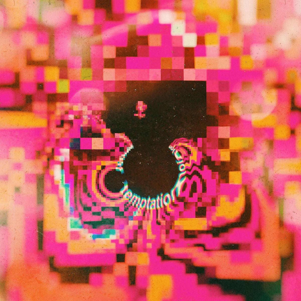 Pixelkunst: Abstraktes psychedelisches Muster