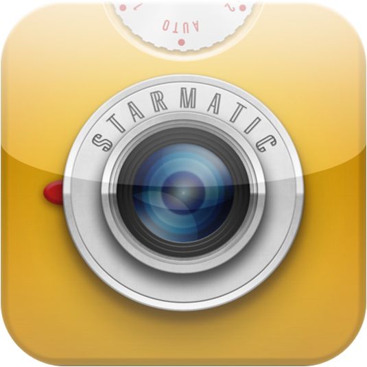 Icône `` objectif qui vous regarde '' de l'application de photographie familière, mais Starmatic se démarque-t-il?