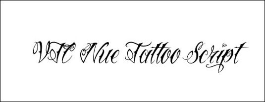 Kostenlose Tattoo-Schriften: VTC Nue Tattoo Script