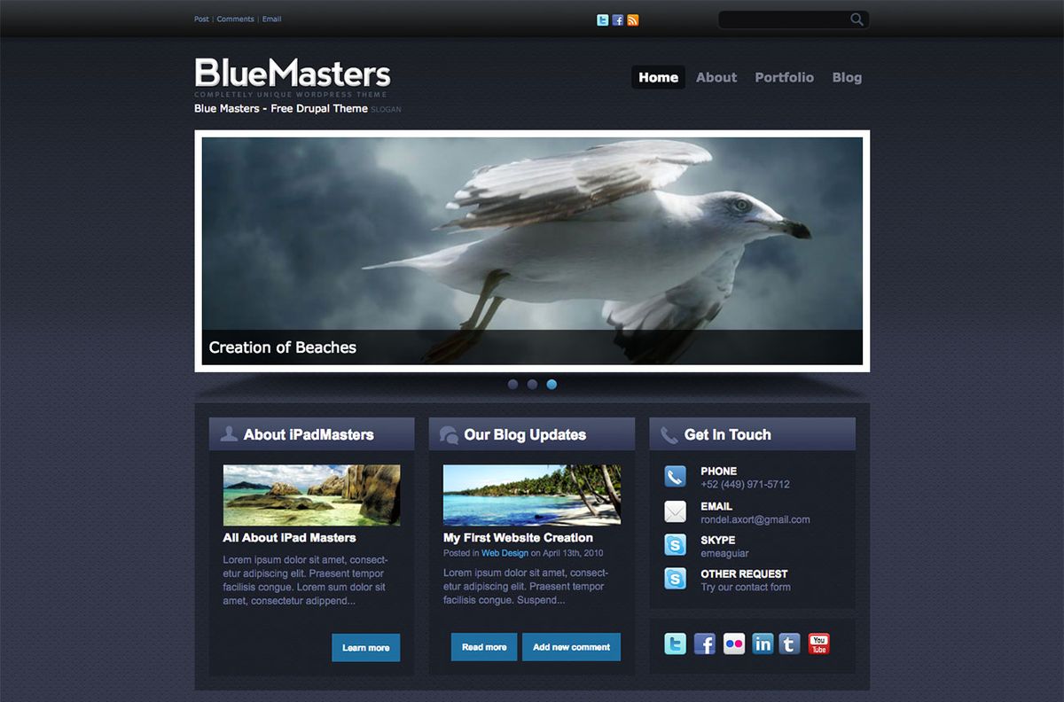 Temas de Drupal: BlueMasters
