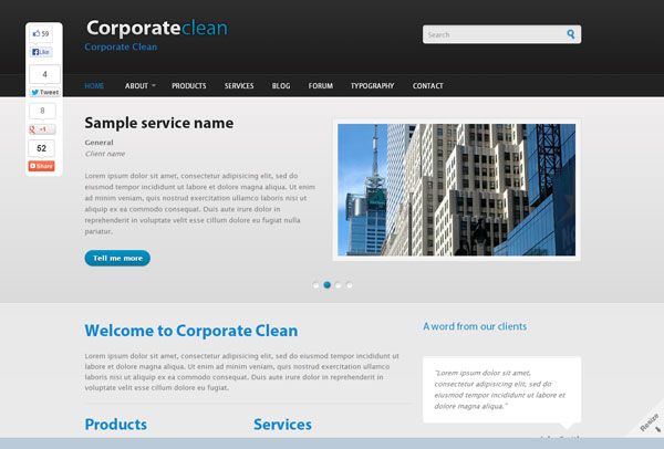 Temas de Drupal: Corporate Clean