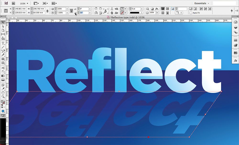 InDesign-Tutorials: reflektierende Typografie