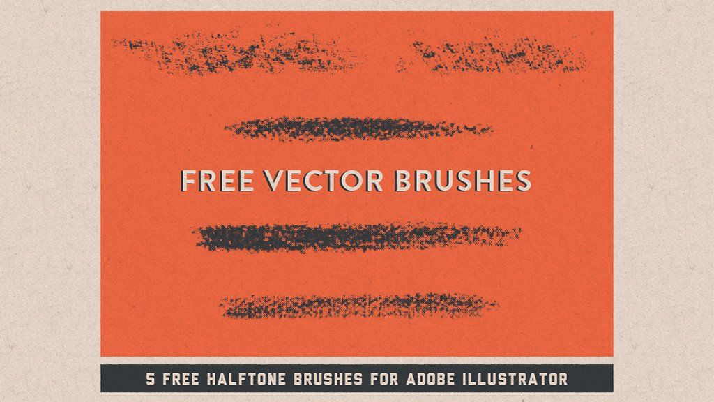 Pinceles de Illustrator: pinceles vectoriales de medios tonos gratuitos